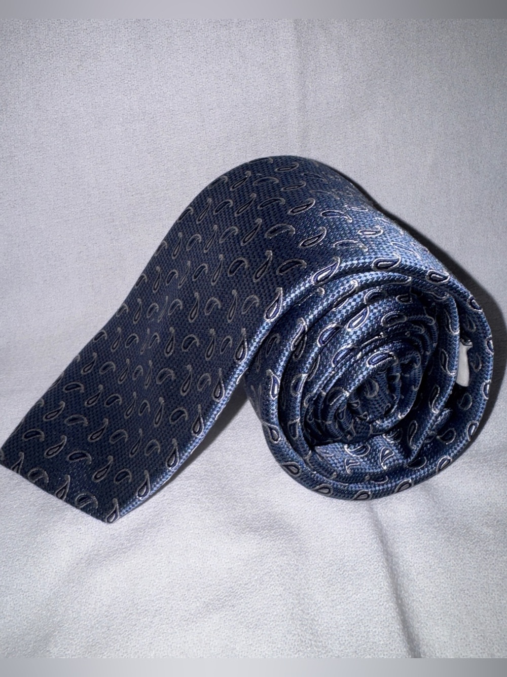 Joseph Abboud Navy Blue Paisley Silk Tie